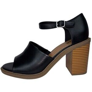 Ana Pixley Womens Size 9 Sandals Block Heel Chunky Black & Brown Shoes New